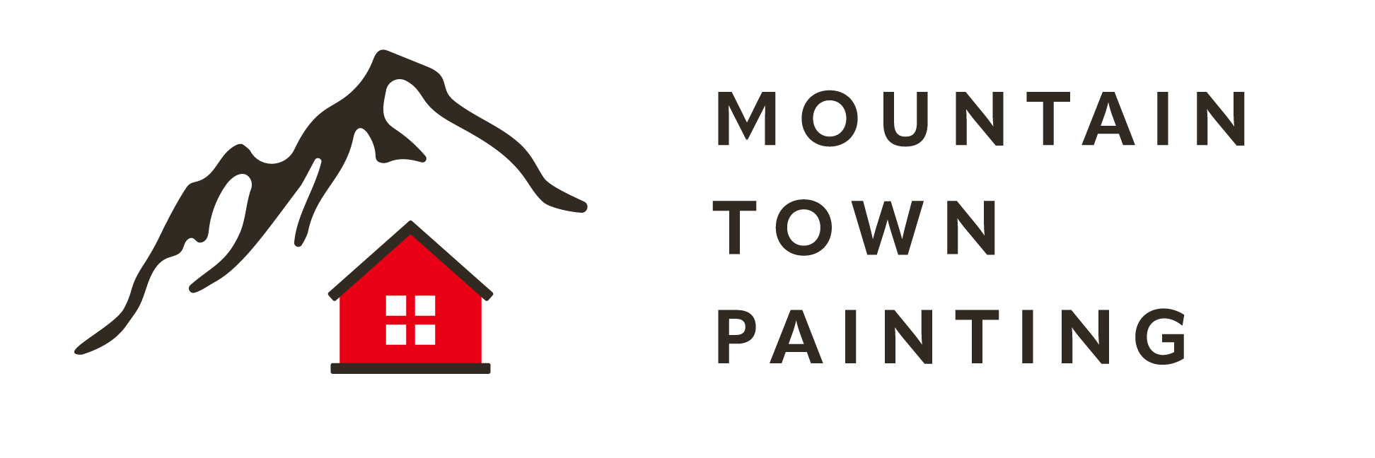 House with Mountain in the Background Logo